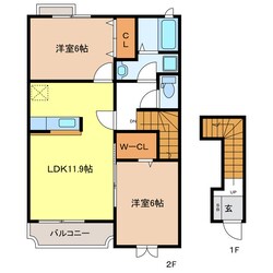 プロムナード１番館の物件間取画像